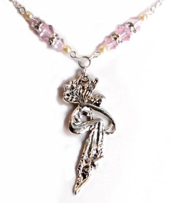 Pink Sapphire Romance Fairy Necklace