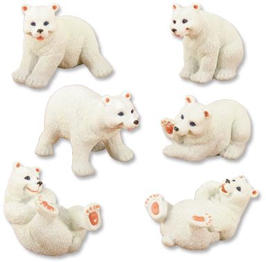 Polar Bear Statues  (Set of 6)