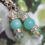 Peruvian Blue Opal Gemstone Earrings