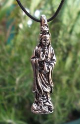 Small Standing Kuan Yin Pendant Available on Display Card