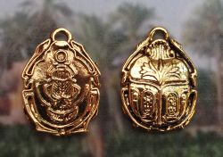 Ornate Double-Sided Scarab Available on Display Card