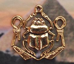 Scarab with Knots of Isis Available on Display Card