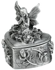 Pewter Praying Fairy Box