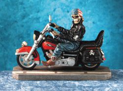 Skeleton Riding Motorcycle