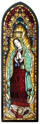 Our Lady Of Guadalupe Art Glass Panel
