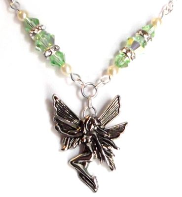 Sea Green Happiness Fairy Necklace