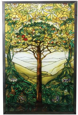 Tiffany Style-tree Of Life Art Glass Decoration