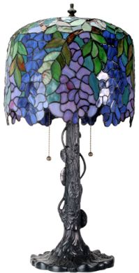 Wisteria Art Glass Lamp
