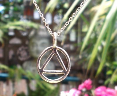 AA Recovery Symbol - Small Jewelry Pendant