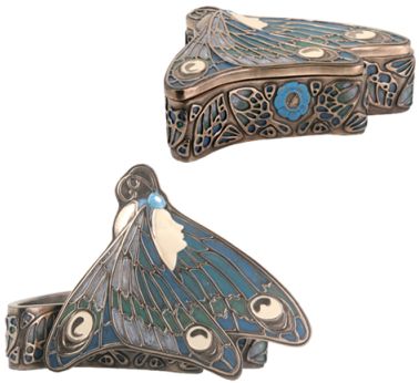 Art Nouveau Butterfly Princess Jewelry Box
