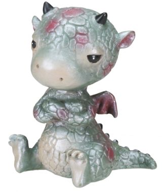 Baby Dragon Sitting Statue