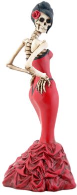 Skeleton Ballroom Girl Figurine