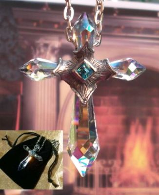 Camelot Cross Swarovski Crystal Necklace