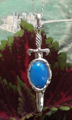 Celtic Excalibur Gem Pendant