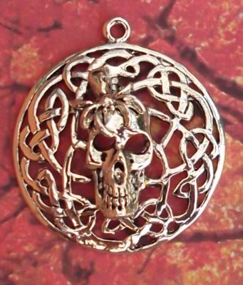 Celtic Spider Skull Jewelry Pendant