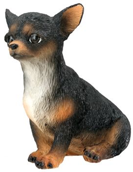Dog Breed Statues - Black Chihuahua Puppy