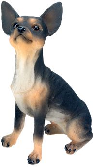 Dog Breed Statues - Black Chihuahua - Small