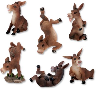 Donkeys Statues (Set of 6)