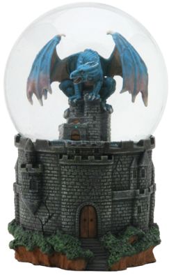 Dragon Castle Water Globe Statue