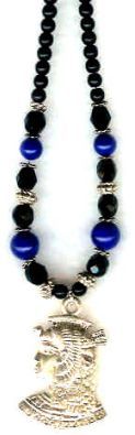 Cleopatra Midnight Lapis Egyptian Necklace