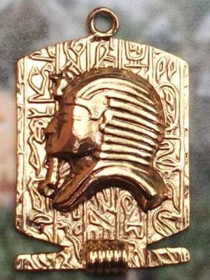 Embossed Egyptian King Tut Pendant