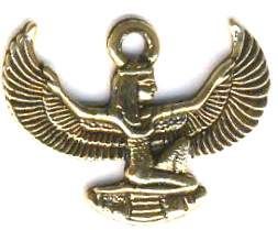 Small Kneeling Egyptian Goddess Isis Pendant