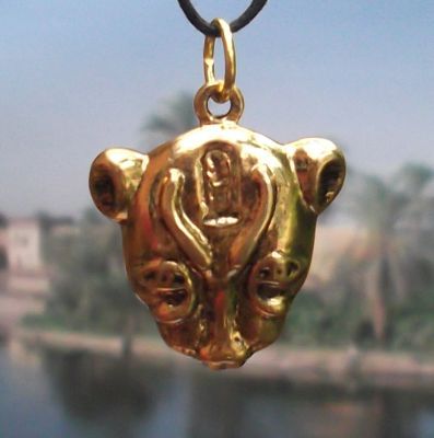 Small Egyptian Lion Head Pendant