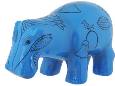 Ancient Egyptian Blue Hippo Statue