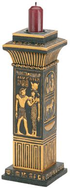 Ancient Egyptian Column Candle Holder