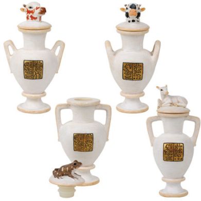 Ancient Egyptian Vases For Yuya (Set Of 4)