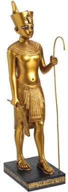 Ancient Egyptian King Tut W/crown Of Lower Egypt