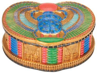 Ancient Egypt Winged Egyptian Scarab Jewelry Box