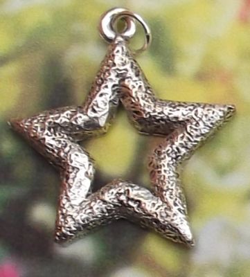 Embossed Star  Jewelry Pendant