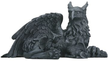 Gothic Gargoyles - Griffin With Babies Statue