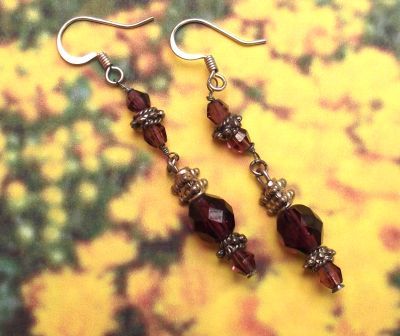 Mistress Of Byzantium Amethyst Crystal Earrings