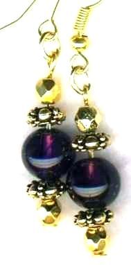 Handmade Jewelry -  Orchid Jewel Handmade Earrings