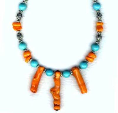 Handmade Jewelry South Coral Sea Gemstone Necklace