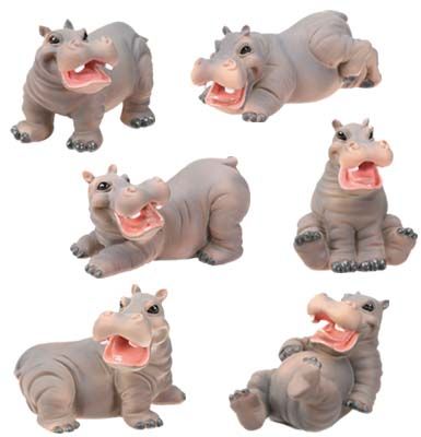 Hippo Statues (Set of 6)