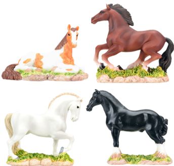 Horse Statues (set Of 4)