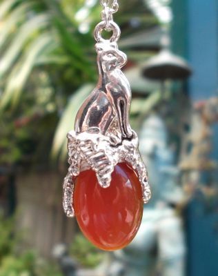 Love Goddess Bast -medium Gem Pendant