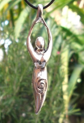 Medium Spiral Goddess Jewelry Pendant