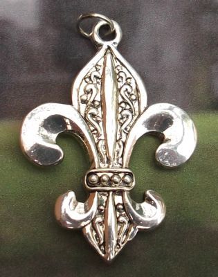 Ornate Fleur De Lis - Medium Jewelry Pendant