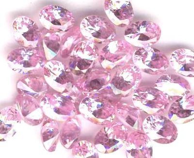 Pink Cubic Zirconia Faceted Gemstone