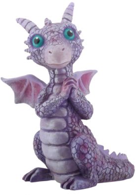 Purple And Pink Baby Dragon Statue