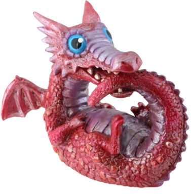 Red Baby Dragon Statue