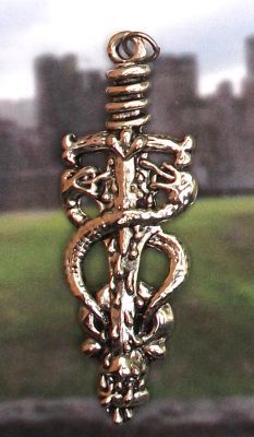 Serpent Sword Jewelry Pendant