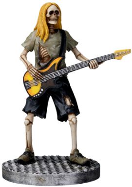 Skeleton Rock Band - Bass Player Statue