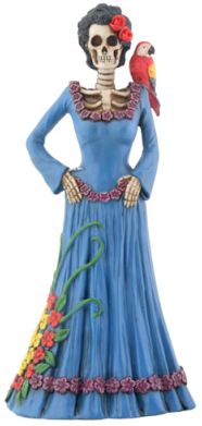 Day Of The Dead Blue Lady Statue