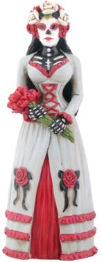 Day Of The Dead Gothic Bride Skeleton Statue