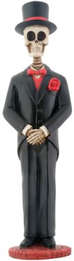 Day Of The Dead Large Groom Skeleton Statue